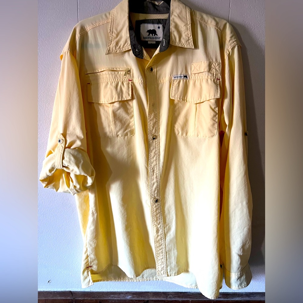 Dakota Grizzly Vented Fishing Button Up Shirt Men’s L Outdoors Hiking